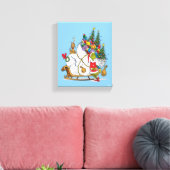 Toile Grinch Classique | Le Grinch et le traîneau en fui (Insitu(Salon))