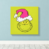 Toile Grinch in Pink Santa Hat (Insitu (Plancher de Bois))