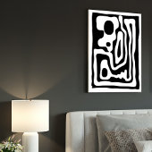 Toile Grip Vise : Noir et Blanc Abstrait