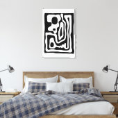 Toile Grip Vise : Noir et Blanc Abstrait (Insitu(Chambre))