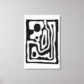 Toile Grip Vise : Noir et Blanc Abstrait (Recto)