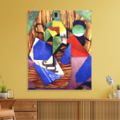 Toile Gris - Bouteille de rhum et journal (Insitu(Salon))