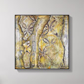 Toile Gris géométrique et jaune Abstraits (Recto)