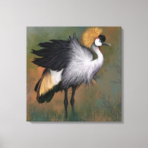 Toile Gris Gris Grue Grue Canvas Oiseau Imprimer
