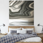 Toile Gris Monotone Artistique Acrylique Pour Abstrait (Insitu(Chambre))