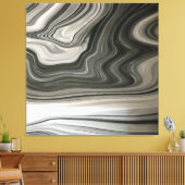 Toile Gris Monotone Artistique Acrylique Pour Abstrait (Insitu(Salon))