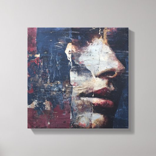 Toile Gritty Distressed Portrait Canvas print (Recto)