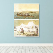 Toile Groenland : Pêche à la baleine et chasse au phoque (Insitu (Plancher de Bois))