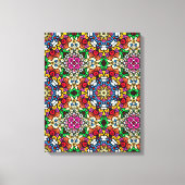 Toile Groovy Funky Flower Power (Recto)