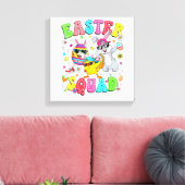 Toile Groovy Funny Rabbit Egg Chick Easter Squad Day Men (Insitu(Salon))