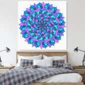 Toile Gros Doodle violet Friggin (Insitu(Chambre))