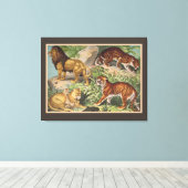 Toile Gros Lions Chat Tigres, léopards, Animaux Imprimer (Insitu (Plancher de Bois))