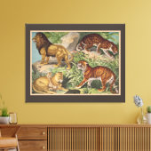 Toile Gros Lions Chat Tigres, léopards, Animaux Imprimer (Insitu(Salon))