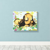 Toile gros oeil dormir Chien Chien Chien Chien Chien Chi (Insitu (Plancher de Bois))