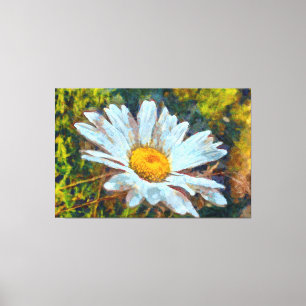 Toile Gros plan artistique d'une fleur marguerite