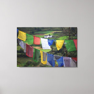 Toile Gros plan de drapeaux de prière