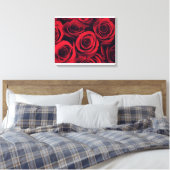 Toile Gros plan de fleurs de rose rouge. (Insitu(Chambre))