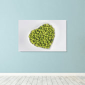 Toile Gros plan de galets verts dans un bol en forme de  (Insitu (Plancher de Bois))