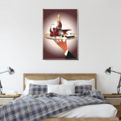 Toile Gros plan de la main d'un serveur tenant un platea (Insitu(Chambre))