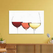 Toile Gros plan de verres de différents vins (Insitu(Salon))