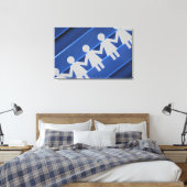 Toile Gros plan des poupées de la chaîne de papier (Insitu(Chambre))