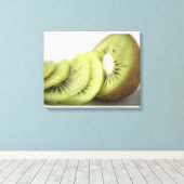 Toile Gros plan des tranches de kiwi (Insitu (Plancher de Bois))