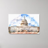 Toile Gros plan du Capitole américain à Washington DC (Recto)