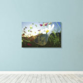 Toile Gros plan du papillon sur la fleur (Insitu (Plancher de Bois))