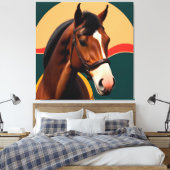 Toile Gros plan d'un cheval élégant (Insitu(Chambre))