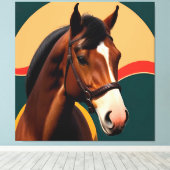 Toile Gros plan d'un cheval élégant (Insitu (Plancher de Bois))