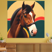 Toile Gros plan d'un cheval élégant (Insitu(Salon))