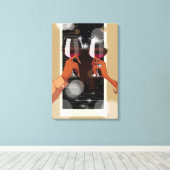 Toile Gros plan d'un couple de toasts à vin (Insitu (Plancher de Bois))