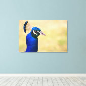 Toile Gros plan d'un paon 3 (Insitu (Plancher de Bois))