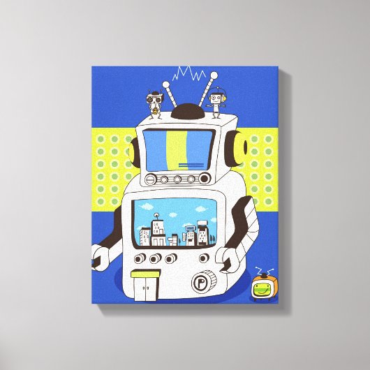 Toile Gros plan d'un robot (Recto)