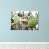 Toile Gros plan sur un cactus figuier de barbarie (Insitu (Plancher de Bois))