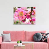 Toile Gros plan sur une fleur de prunier (Insitu(Salon))