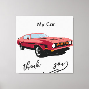 Toile Grosse voiture rouge – La voiture de mes rêves