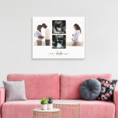 Toile Grossesse 4 photo Collage Monogramme initial (Insitu(Salon))