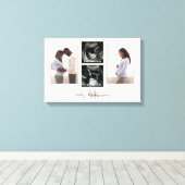 Toile Grossesse 4 photo Collage Monogramme Initiale (Insitu (Plancher de Bois))