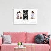 Toile Grossesse 4 photo Collage Monogramme Initiale (Insitu(Salon))