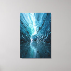 Toile Grotte de glace céleste - Réalisme abstrait bleu s