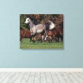 Toile Groupe de Chevaux arabes en course (Insitu (Plancher de Bois))