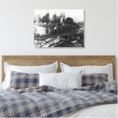 Toile Groupe de Lumberjacks sur une grande photo en rond (Insitu(Chambre))