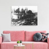 Toile Groupe de Lumberjacks sur une grande photo en rond (Insitu(Salon))
