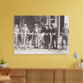 Toile Groupe d'edwardiane bicyclique, early 1900 s (b/w (Insitu(Salon))