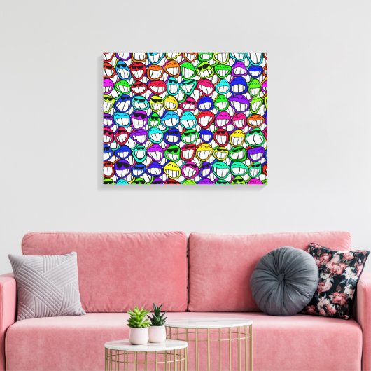 TOILE GROUPE D'FACES COOL (Insitu(Salon))