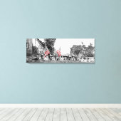 Toile Groupe patriotique Femmes Drapeau américain vers 1 (Insitu (Plancher de Bois))