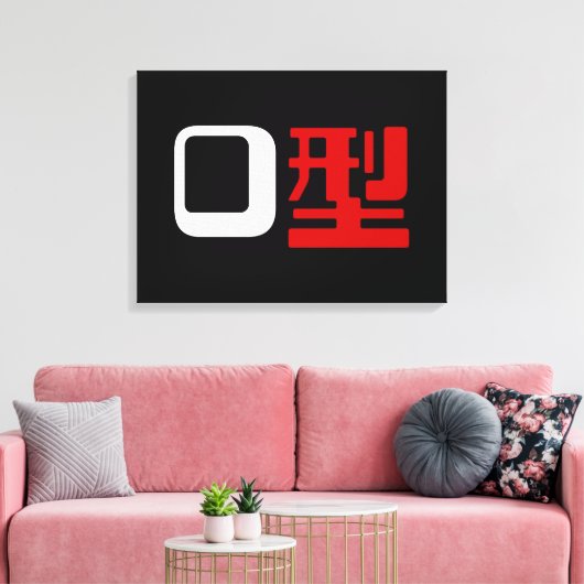 Toile Groupe sanguin O Kanji Japonais (Insitu(Salon))