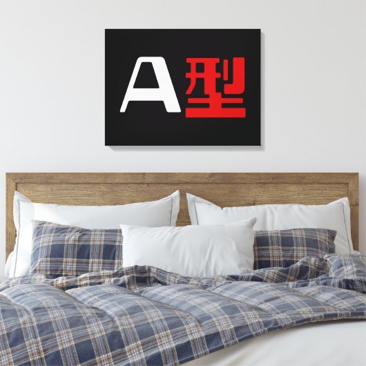 Toile Groupe sanguin Un Kanji Japonais (Insitu(Chambre))