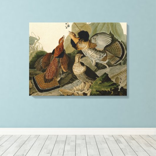 Toile Groupement rouffé par John Audubon (Insitu (Plancher de Bois))